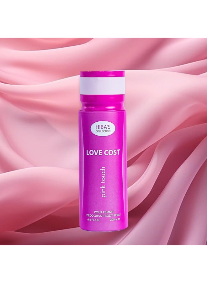 هيبا'ز كوليكشن لوف كوست بينك تاتش بور فيم مزيل العرق سبراي للجسم - 6.6 أونصة سائلة. أوز. (200 مل) | رائحة الأزهار والفواكه الأنيقة | نضارة تدوم طويلاً وحماية من الروائح الكريهة - Image 4