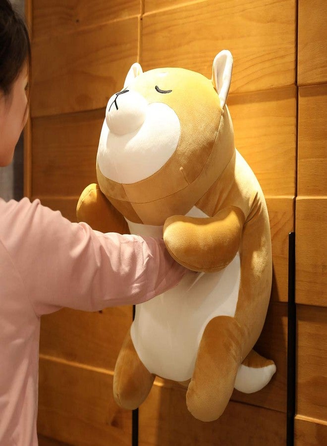 ERDAO Shiba Inu Plush Pillow,Soft Corgi Stuffed Animals Toy Cute Sleeping Puppy Doll Gifts for Kids (Smiling Eyes, 29.5 inch) - Image 3
