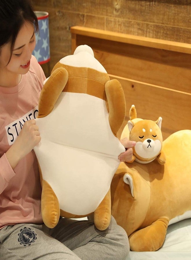 ERDAO Shiba Inu Plush Pillow,Soft Corgi Stuffed Animals Toy Cute Sleeping Puppy Doll Gifts for Kids (Smiling Eyes, 29.5 inch) - Image 4