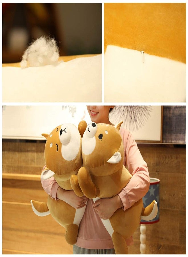 ERDAO Shiba Inu Plush Pillow,Soft Corgi Stuffed Animals Toy Cute Sleeping Puppy Doll Gifts for Kids (Smiling Eyes, 29.5 inch) - Image 5