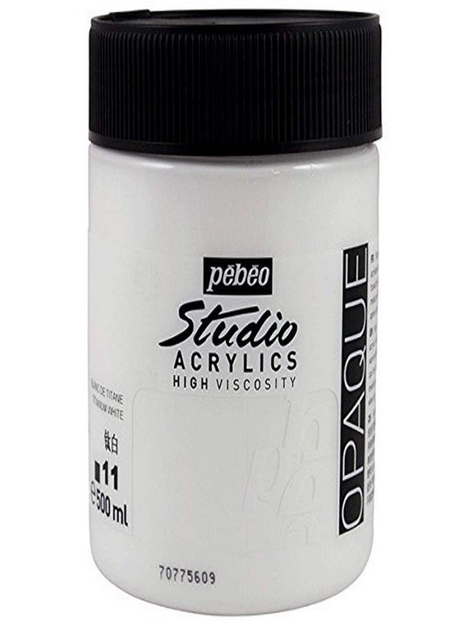 Pebeo Studio Acrylics HV 500 ml Titanium White, Jars