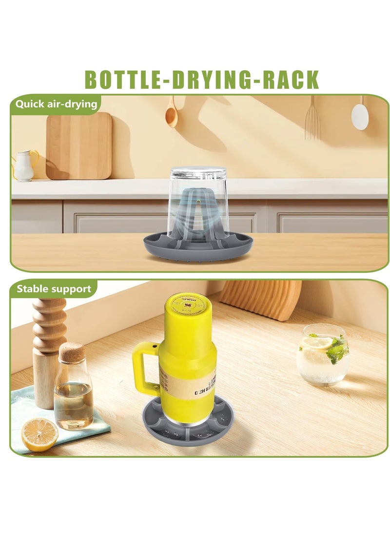 Excefore - Bottle Drying Rack For Stanley Cup Accessories, 2 Pack Air Convection Fast Drying Bottle Rack, Soft Silicone Bottle Rack Dryer, Suitable For Multiple Container Sizes - Image 1