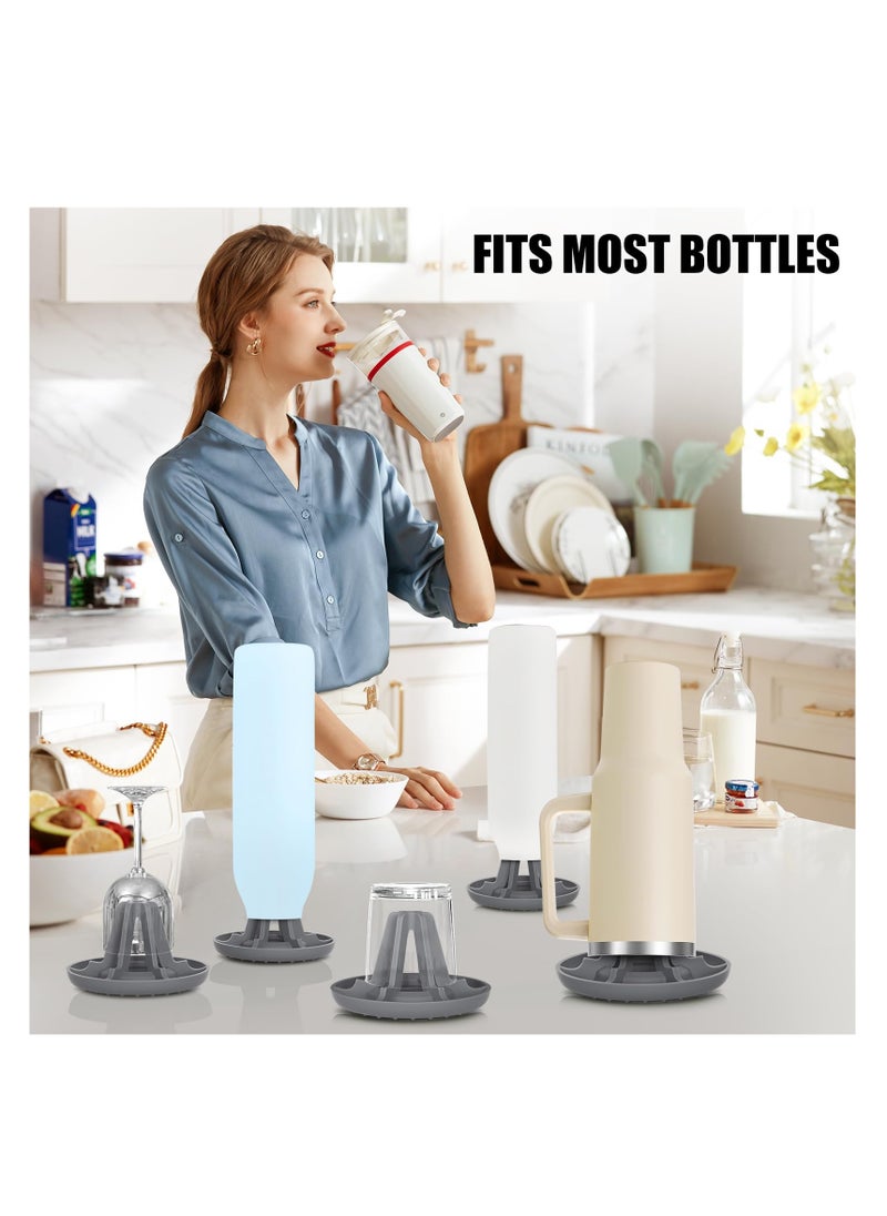Excefore - Bottle Drying Rack For Stanley Cup Accessories, 2 Pack Air Convection Fast Drying Bottle Rack, Soft Silicone Bottle Rack Dryer, Suitable For Multiple Container Sizes - Image 1