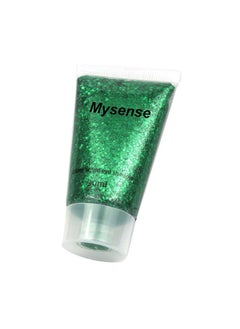 Mysense Green Body Glitter Gel,St Patricks Day Outfit Accessories for Women Girls,Chunky Mermaid Glitter Sequins for Face Eye Hair Decorations,Festival Rave Sparkling Glitter Makeup,30g  - Image 1