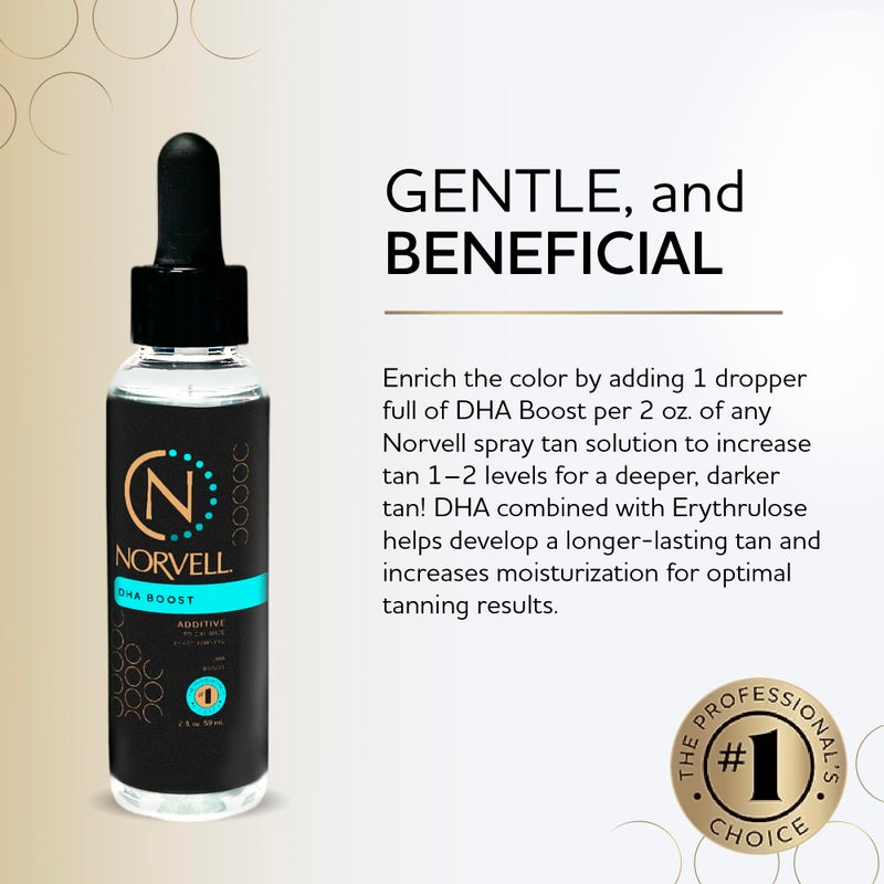 Norvell Spray Tan Solution DHA Boost Additive 2 oz â€“ Professional Sunless Tanning Solution Enhancer for Darker, Longer Lasting Color, Customizable Spray Tan Results, Easy Mix In Formula - Image 4