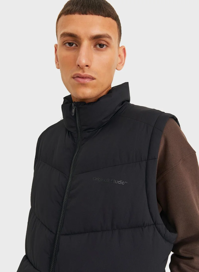 JACK & JONES Zip Through Puffer Gilet