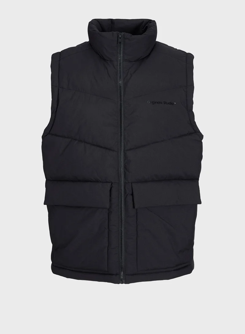JACK & JONES Zip Through Puffer Gilet
