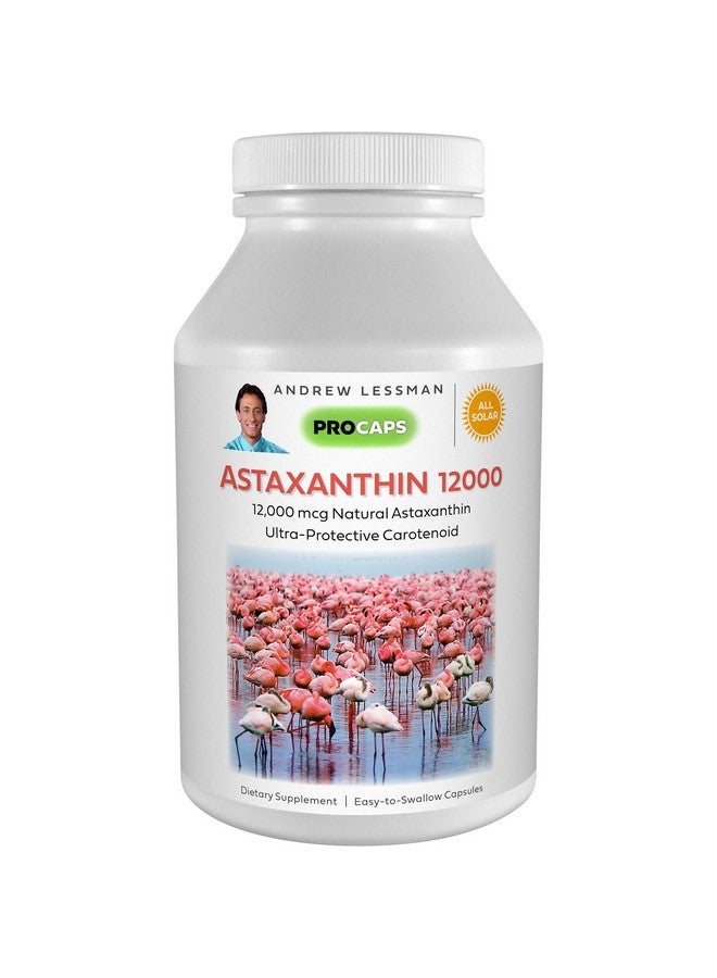 Andrew Lessman Astaxanthin 30 Softgels 12000 Mcg Natural Astaxanthin Powerful Antioxidant Carotenoid. Protection For Eyes Heart Skin And More. No Additives. Easy To Swallow Softgels - Image 1