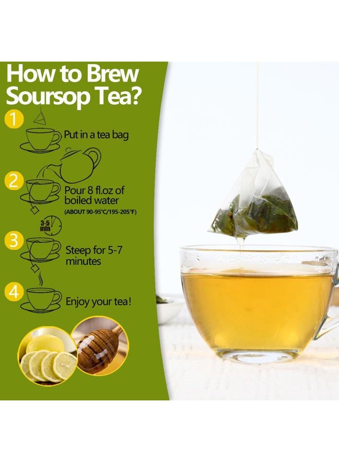 ULTHMOK Premium 60 Soursop Tea Bags, Made with 100% Natural Graviola Leaves, Hoja Guanabana Tea, No Additives & Caffeine Free. - Image 3