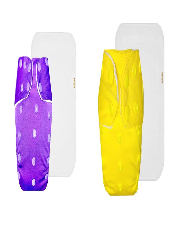 Dumbledo Premium Cloth Diaper with Cotton Insert (Pack of 2) | Snug Fit | Leakproof | Quick Dry | Trusted by Moms | 3 Months - 3 Years | Unisex Baby