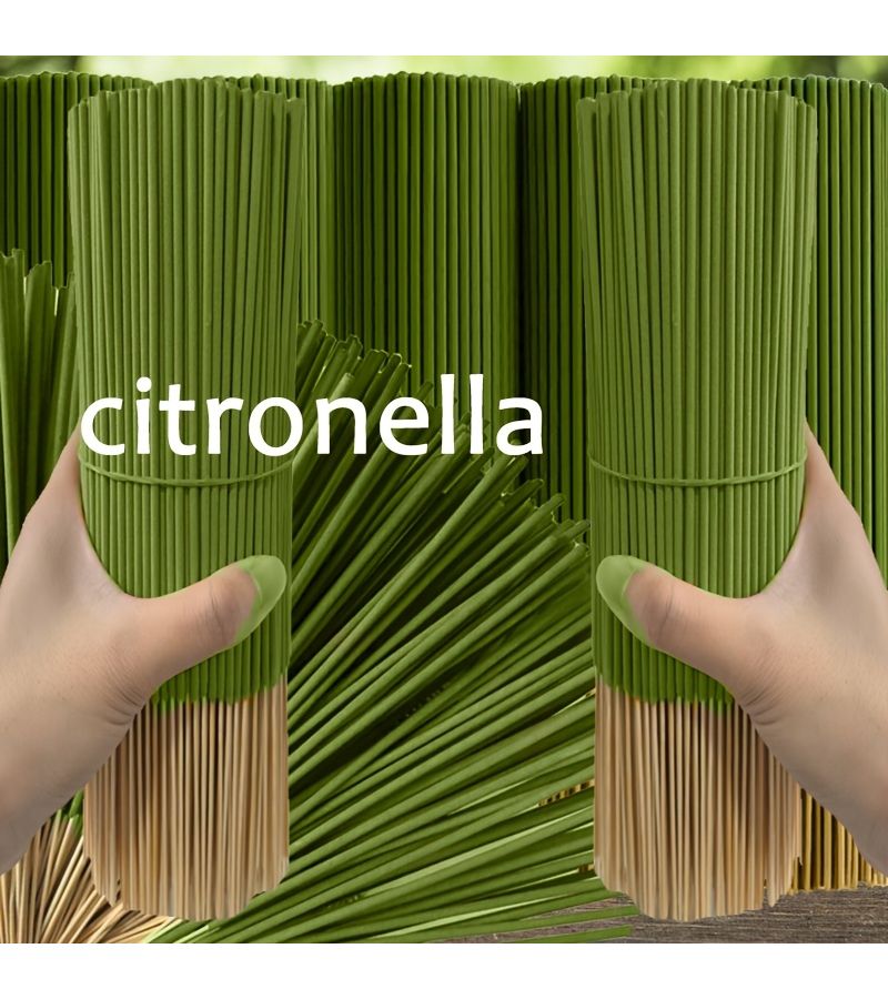 124 Pcs Lemon Grass Fragrance Citronella Oil Sticks Extended 45 Minute Burn Time Artificial Wood Scent For Home Camping Patio Pool Outdoor Activities Air Purifying Relax Holiday Decor - Image 2