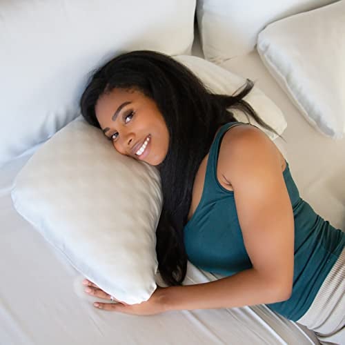 Honeydew Organic Silk Side Pillow Curved Pillowcase - The Ultimate Luxury Pillowcase to Reduce Wrinkles and Improve Skin and Hair Health - Queen Size (Powdered Sugar White) - Image 5