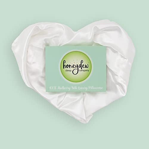 Honeydew Organic Silk Side Pillow Curved Pillowcase - The Ultimate Luxury Pillowcase to Reduce Wrinkles and Improve Skin and Hair Health - Queen Size (Powdered Sugar White) - Image 2