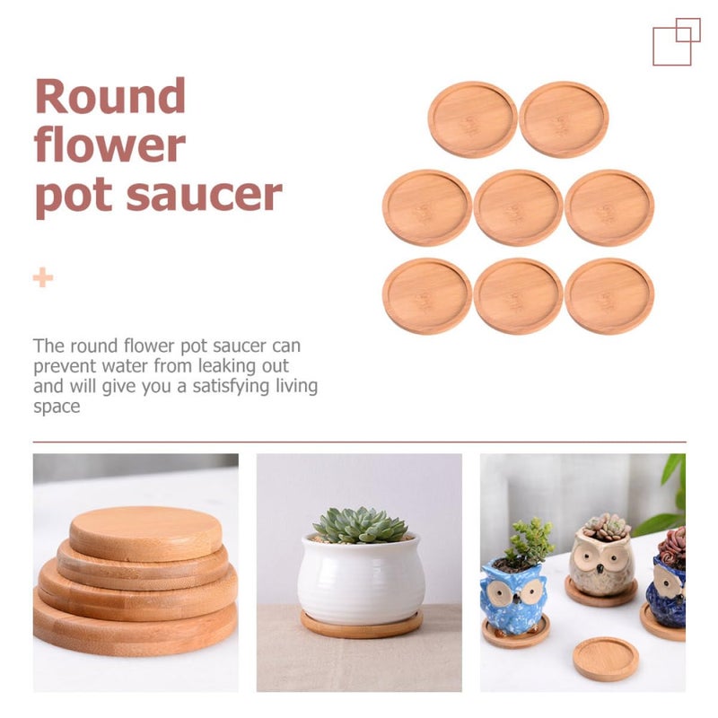 8 Pack Plant Saucers Drip Trays For Potted Plants Succulents Home Decor Gardening - Image 3