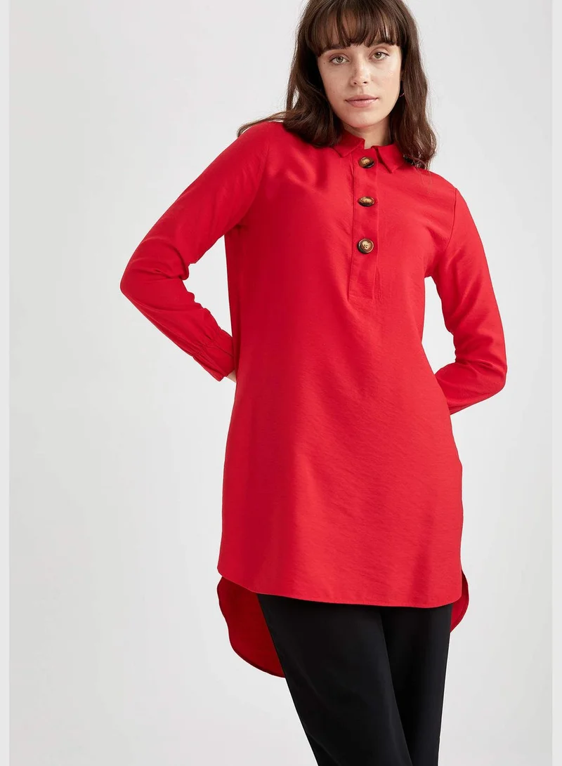 DeFacto Relax Fit Long Sleeve Woven Tunic