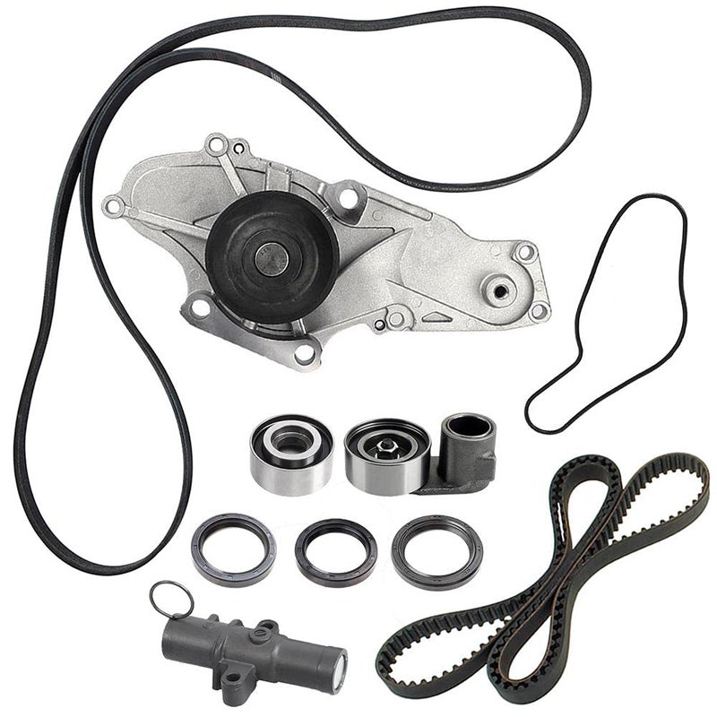 TKH002 Engine Timing Belt Kit with Water PumpCompatible with 20032013 Acura MDX TL RL ZDX TSX RDX Honda Accord Odyssey Pilot Ridgeline Saturn Vue 30L 35L 37L SOHC V6 Replace TCKWP329 TKH002
