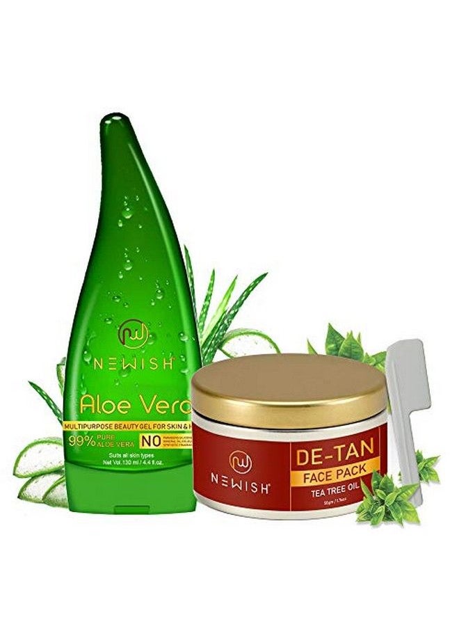 Newish Combo Pack For Gift (Aloe Vera+De Tan Face Pack)  - Image 2