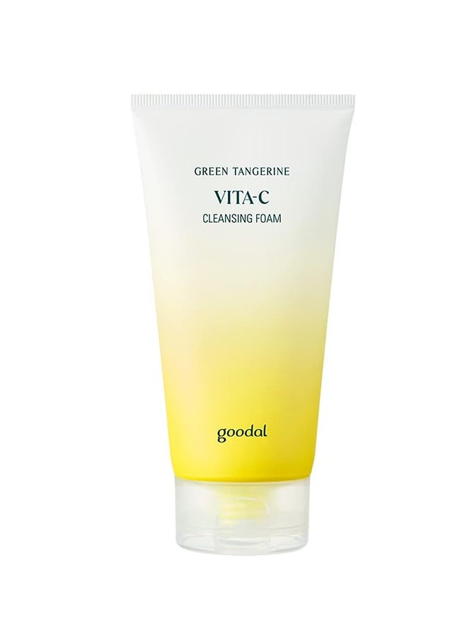 GOODAL Green Tangerine Vita C Cleansing Foam, Deeply Cleanse and Brighter Skin, Gentle, Hypoallergenic Foam Cleanser, Suitable for All Skin Types,150ml - Image 1