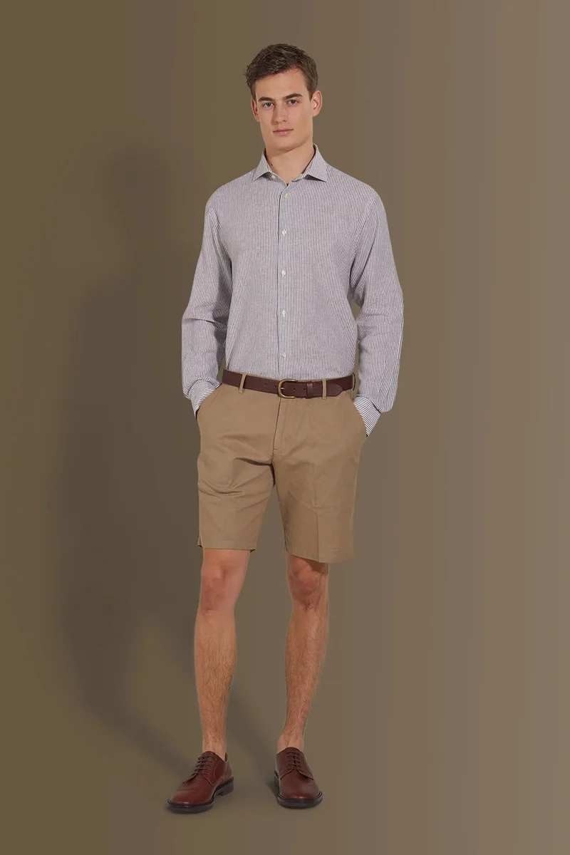 Bermuda linen blend - Beige