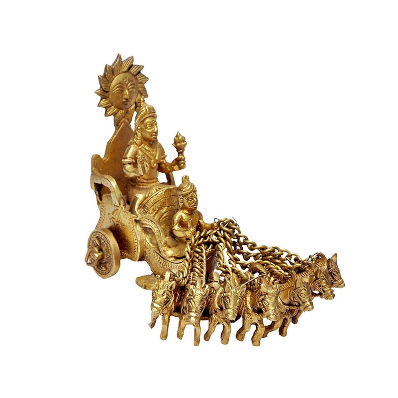 MohanJodero Mohan Jodero Elegant Brass Surya Rath/Surya Dev Rath - Image 4