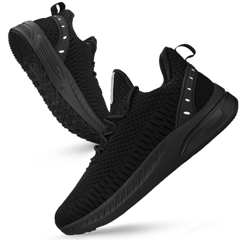 Feethit Women Tennis Running Shoes Walking Shoes Lightweight Casual Sneakers for Travel Gym Work Woman Waitress Nurse All Black 10 - Image 1