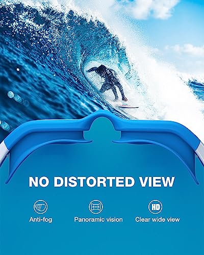 ZIONOR Swim Goggles, G1 Polarized Swimming Goggles UV Protection Anti-fog Adjustable Strap for Adult Men Women (Polarized Light Mirror Gold Lens) - Image 5