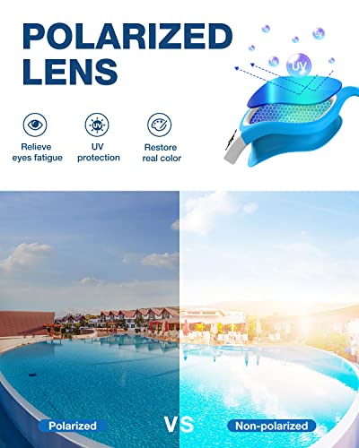 ZIONOR Swim Goggles, G1 Polarized Swimming Goggles UV Protection Anti-fog Adjustable Strap for Adult Men Women (Polarized Light Mirror Gold Lens) - Image 2