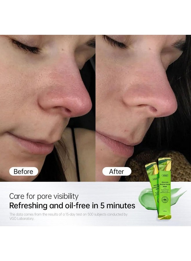 فجه قناع الطين الفقاعي لإزالة الرؤوس السوداء من VGO، مرطب عميق ومنظف للمسام، مع حمض الساليسيليك وحمض الهيالورونيك، للعناية اليومية بالوجه والرؤوس السوداء، 12 قطعة - Image 2