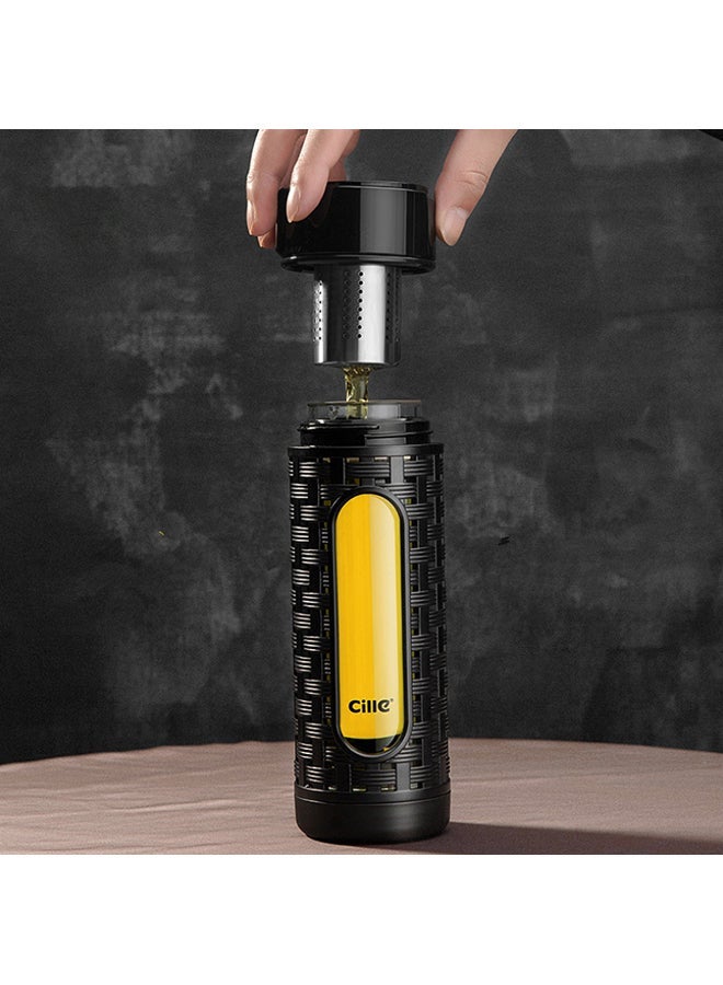 NIBEMINENT Business Tea Separation Cup Black/Yellow 23.9cm - Image 3