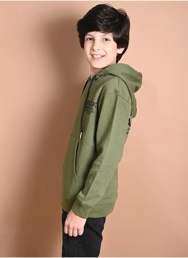 ليل بيكس Solid Plain Full Sleeves Sweatshirt