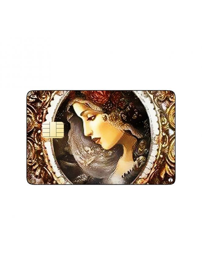 RKN PRINTED BANK CARD STICKER Beautiful Woman Vintage Art - Image 2