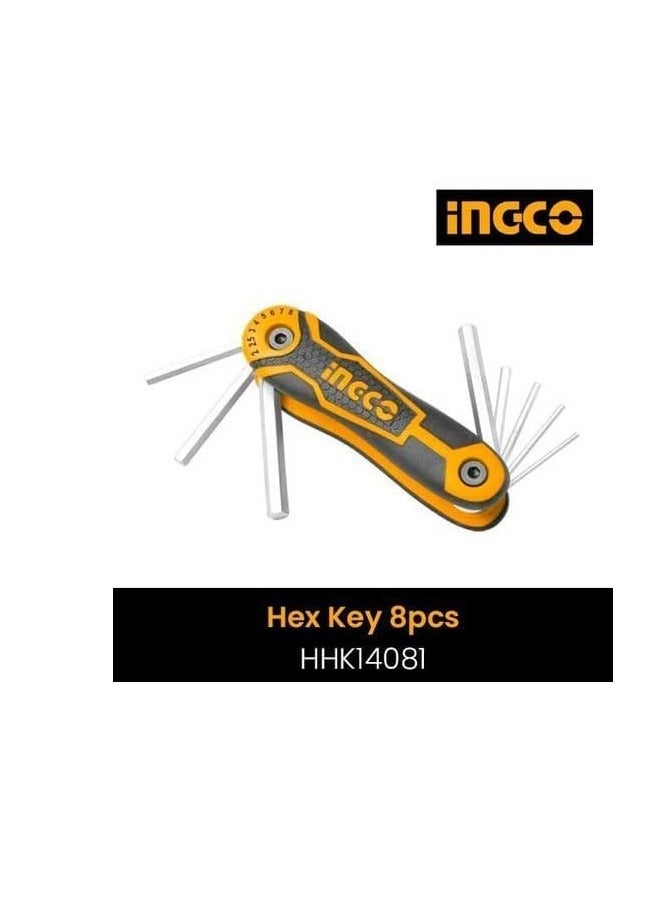 INGCO INGCO 8-in-1 Portable Pocket Hex Key Set - HHK14081  - Image 2