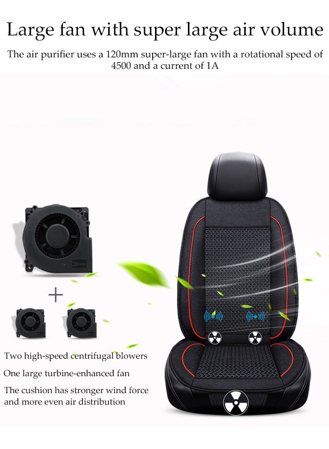 DUNISO Cooling Car Seat Cover,12V Circulation Ventilation Cooling Car Front Seat Cushion, Breathable Car Protection Seat Cushion,With A Fan，Wear Resistant And Anti Slip, Suitable For Summer, Suitable For Most Car Seats  - Image 3