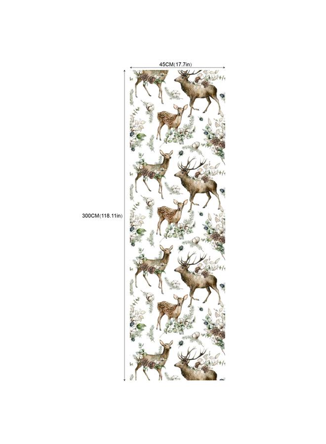 Bluejw Foreign Trade Christmas Self-adhesive Wallpaper Wallpaper Removable Wallpaper Living Room Transformation Wall Stickers CRW001-020 - Image 1