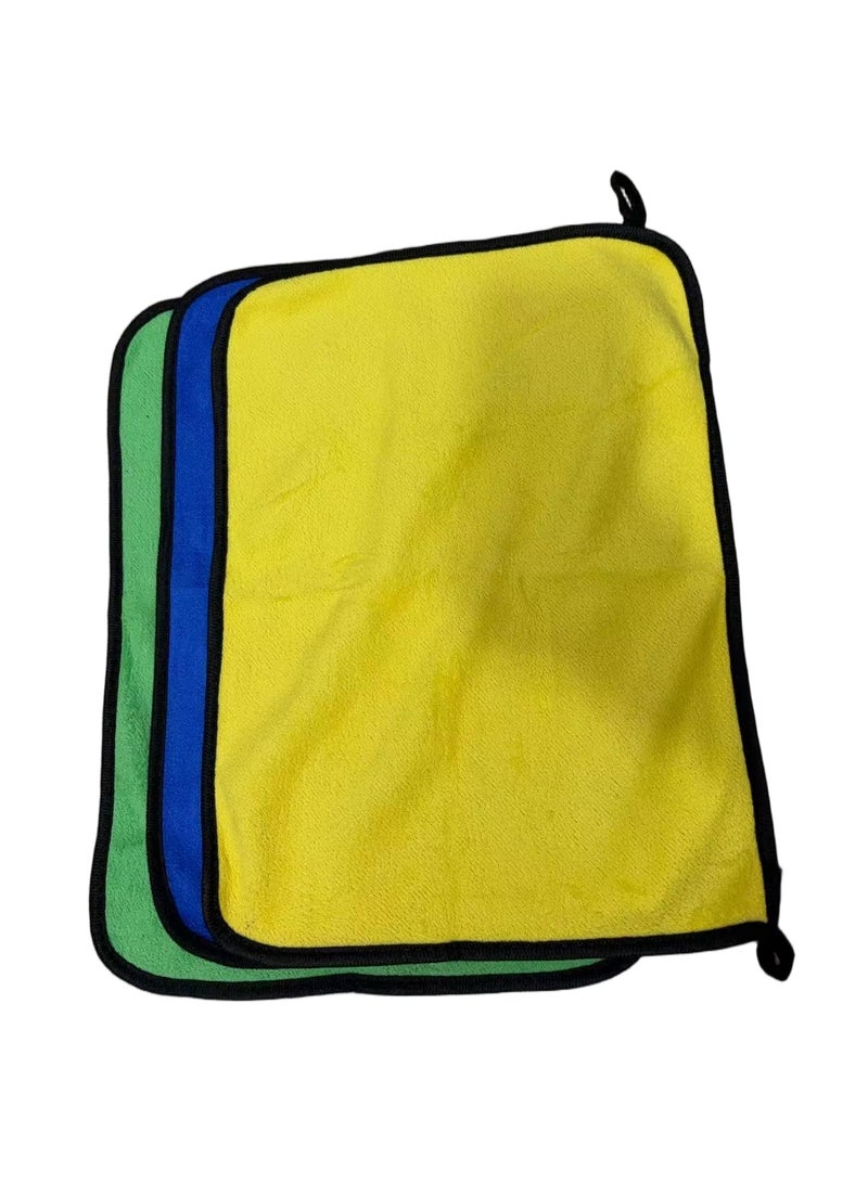 ديجيتك مجموعة مناشف من المايكروفايبر لتجفيف السيارة مكونة من 3 قطع - Image 2