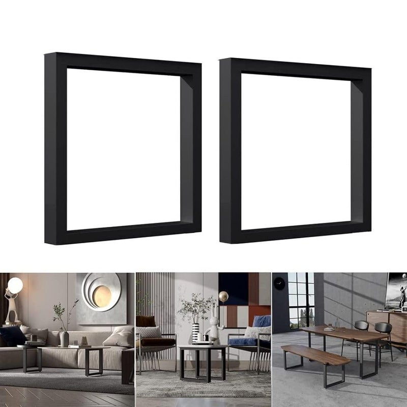 Ventuos K Group Modern Heavy Duty Tall Black16inch Metal Iron Desk Legs RiserBench Furniture Legs for Coffee Table Dining Legs Set of 2Small Square Shape - Image 2