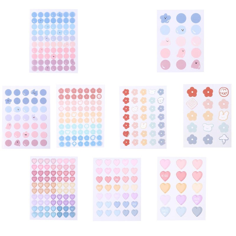DIY Decorative Planner Stickers Set 9pcs Sundae Bubbles Cream for Scrapbooking Journaling - Image 2