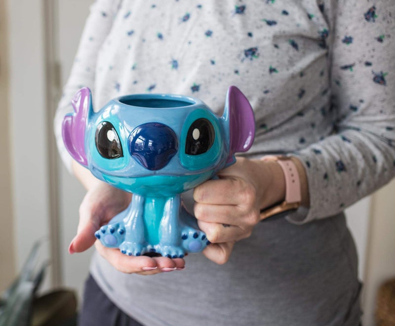 Disney Lilo & Stitch 3D Sculpted Ceramic Coffee Mug | Official Disney Kitchen Accessories | Collectible Drinkware For Home Kitchen Bar Set | Holds 15 Ounces - Image 5