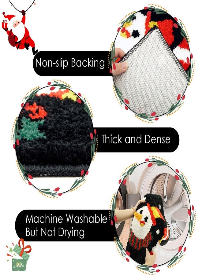 موكسيكا سجادة حمام موكسيكا كريسماس جوي - سجاد حمام لطيف غير قابل للانزلاق، مقاس 20×32 بوصة - Image 5
