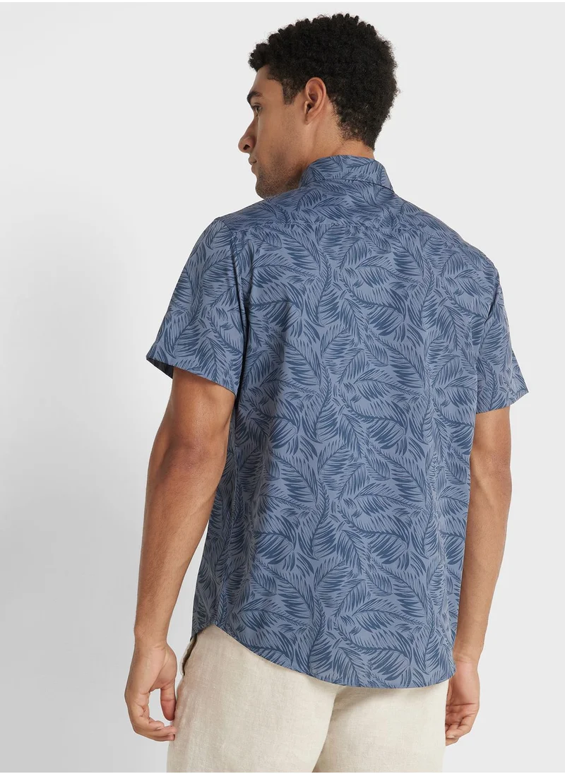 سفنتي فايف Leaf Print Shirt