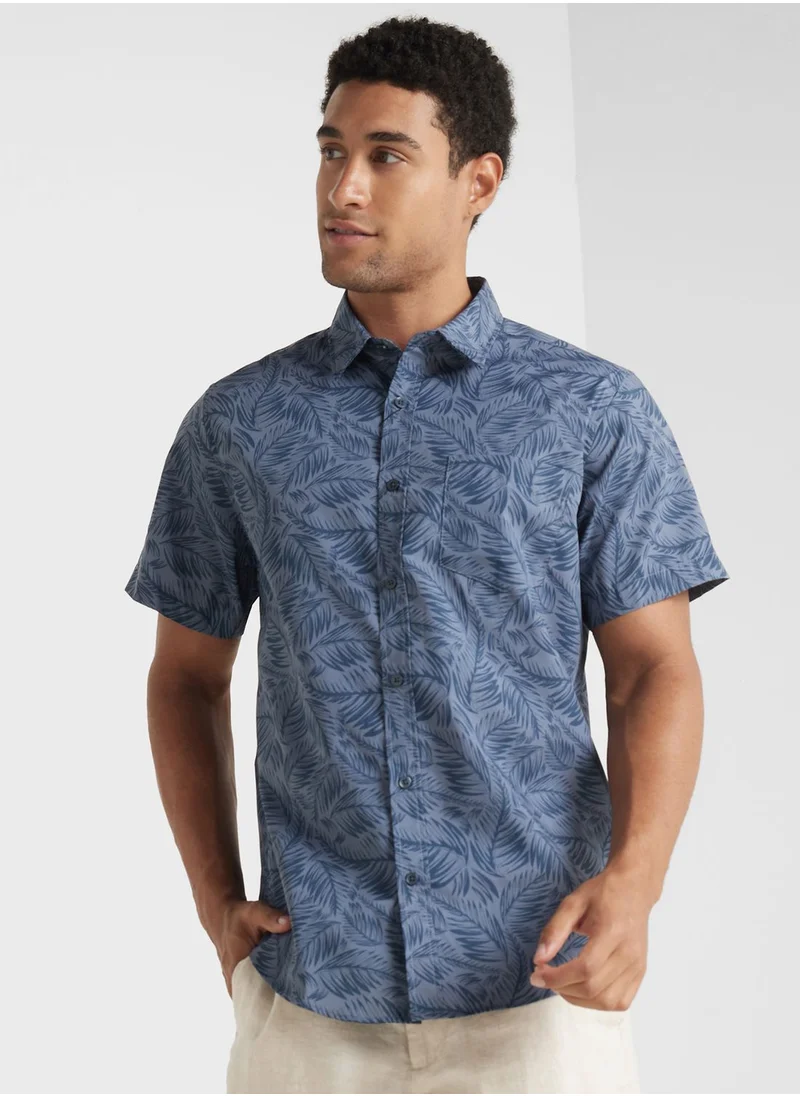 سفنتي فايف Leaf Print Shirt