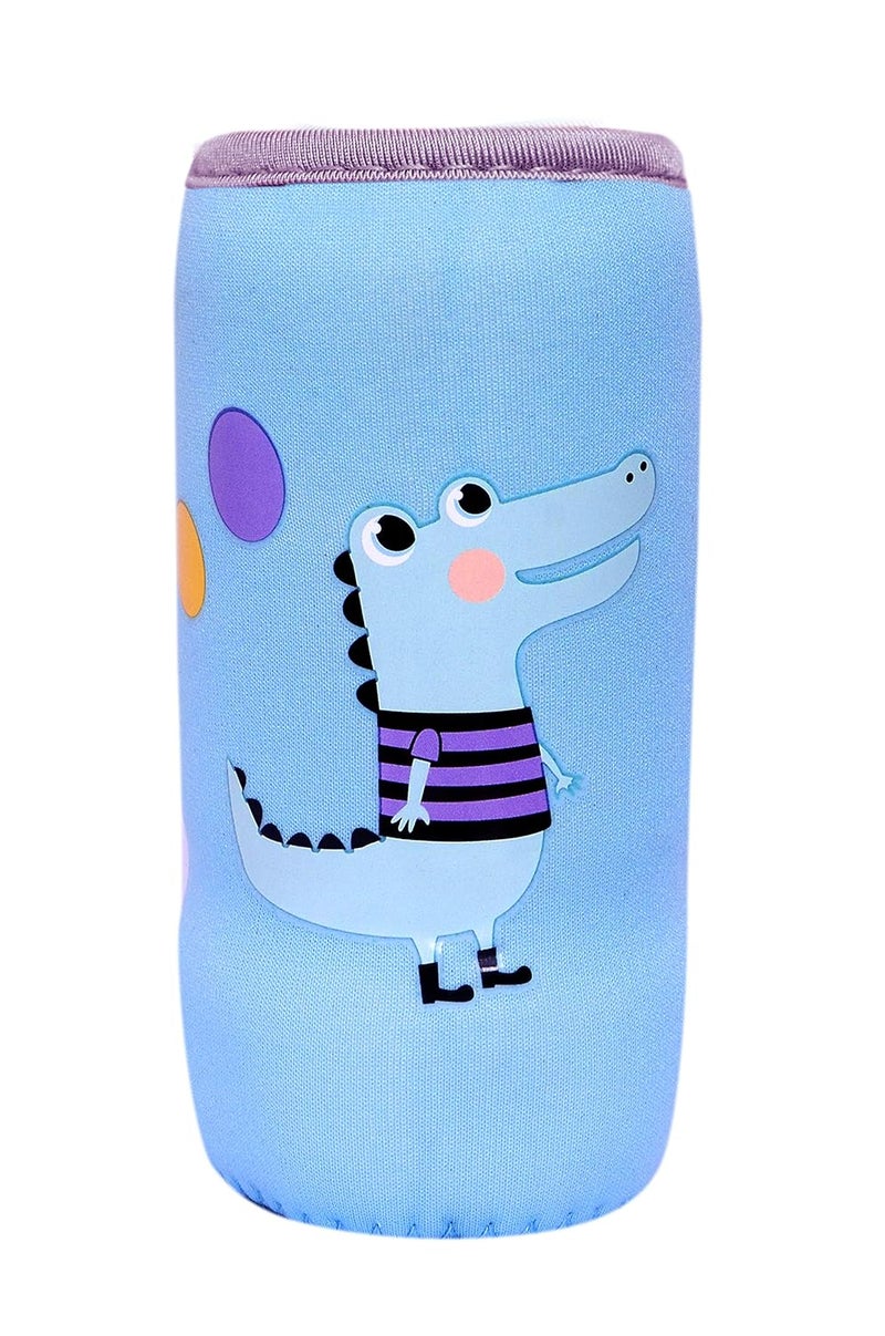 Alya The Cheeky Kidzz Soft Reusable Baby Feeding Bottle Cover Sleeve Animal Printed Suitable For 120Ml 150Ml 220Ml 240Ml Slim Neck Milk Feeder Bottles (Pack Of 2) (Crocodile-Lion),Assorted - Image 4