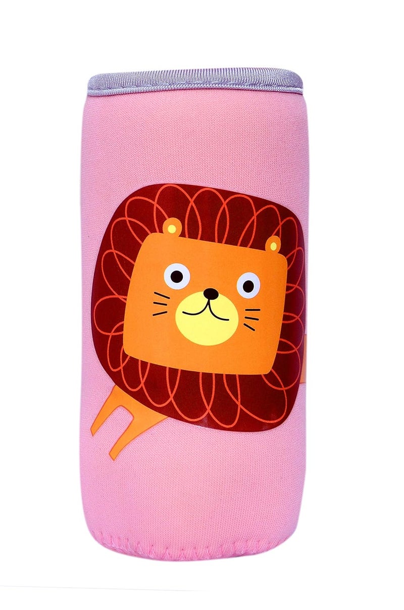 Alya The Cheeky Kidzz Soft Reusable Baby Feeding Bottle Cover Sleeve Animal Printed Suitable For 120Ml 150Ml 220Ml 240Ml Slim Neck Milk Feeder Bottles (Pack Of 2) (Crocodile-Lion),Assorted - Image 3