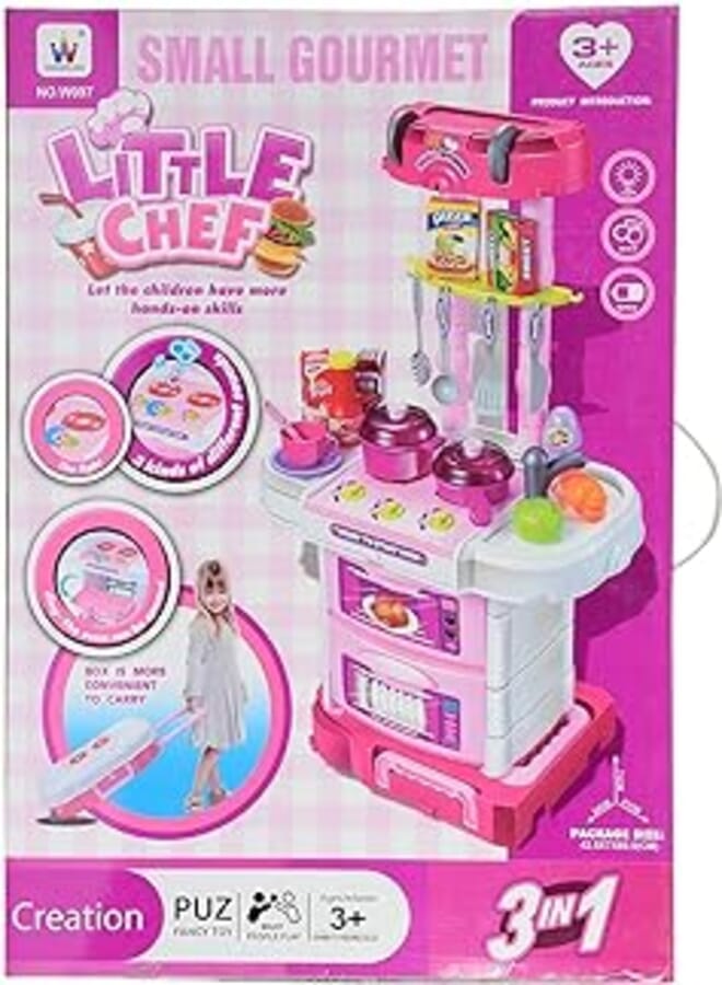 Wanderlong Little Chef Toy for Kids, 3 in 1, 43 Pieces, NO.W097