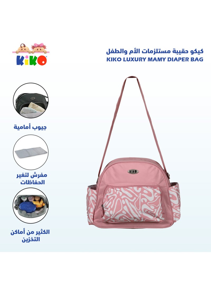 Kiko Luxury Mamy Diaper Bag-Pink  - Image 4
