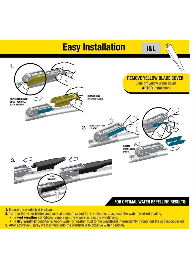 Rain-X - 5079281-2 Latitude 2-In-1 Wiper Blades, 26 Inch Windshield Wipers (Pack Of 1), Automotive Replacement Windshield Wiper Blades With Patented Rain-X Water Repellency Formula - Image 1