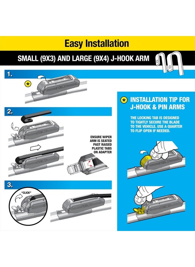Rain-X - 5079281-2 Latitude 2-In-1 Wiper Blades, 26 Inch Windshield Wipers (Pack Of 1), Automotive Replacement Windshield Wiper Blades With Patented Rain-X Water Repellency Formula - Image 1