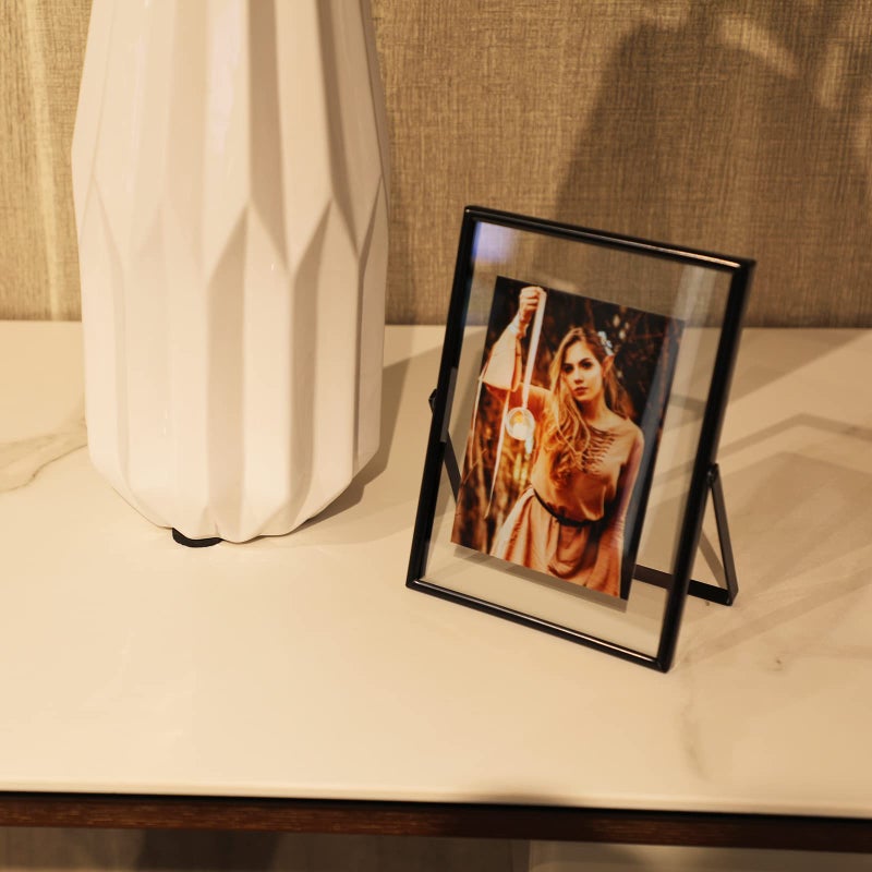 أهاجو Ahago Black Floating Frame (5 "" x7 "" عمودي) للصورة 4x6 3x5 2x3 على الطاولة الجرف صورة إطار هدية راقية لمهرجان الزفاف أو المكتب د؟ - Image 4