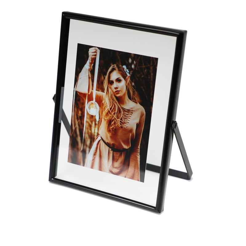 أهاجو Ahago Black Floating Frame (5 "" x7 "" عمودي) للصورة 4x6 3x5 2x3 على الطاولة الجرف صورة إطار هدية راقية لمهرجان الزفاف أو المكتب د؟ - Image 1