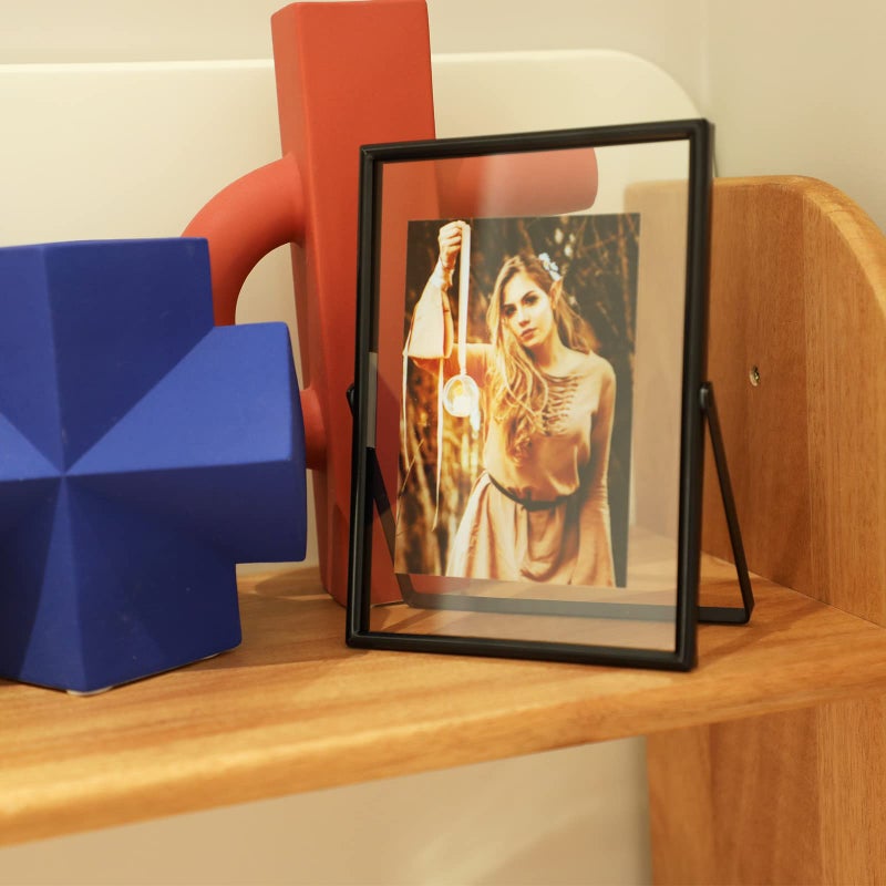 أهاجو Ahago Black Floating Frame (5 "" x7 "" عمودي) للصورة 4x6 3x5 2x3 على الطاولة الجرف صورة إطار هدية راقية لمهرجان الزفاف أو المكتب د؟ - Image 5